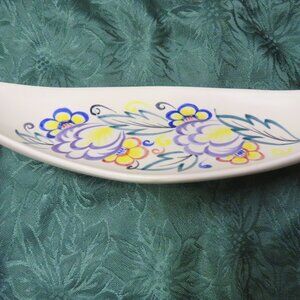 Poole Pottery Relish Candy Dish Floral Design Vintage (K671)